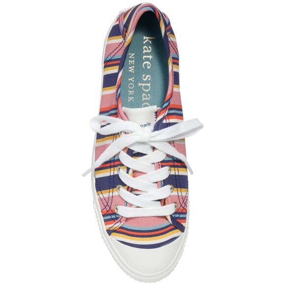 Kate Spade Women Tennison Low Top Sneakers Size US 10B Multi Sidewalk Striped - Picture 5 of 5